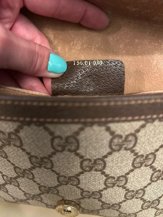 Gucci Brown Monogram GG Cross Bag - Picture 8 of 10